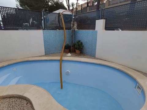 Pool filling with a tanker truck in Illetes, Palma