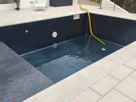 Pool filling with a tanker truck in Portals Nous, Calvià